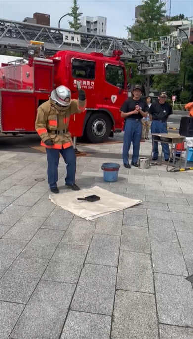 モバイルバッテリーの火災実験