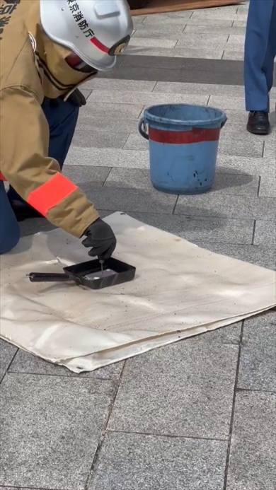 モバイルバッテリーの火災実験