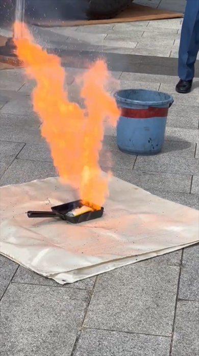 モバイルバッテリーの火災実験