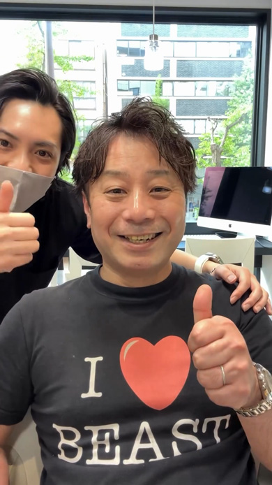 ヘアカット 美容室 イメチェン 大変身  結婚式前 47歳 男性 若返り