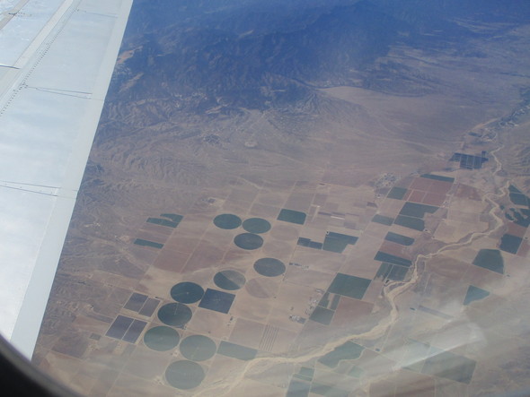 飛行機から見たセンターピボット
