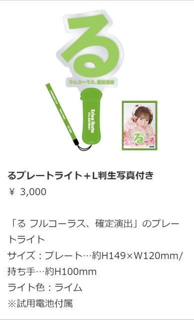 バースデーイベントのグッズ