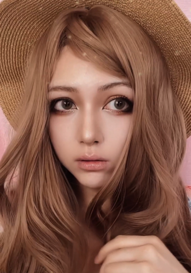 まるでお人形さんのようなお顔に変身