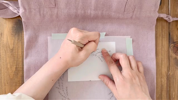 トートバッグをセリアの刺繍キットでアレンジ