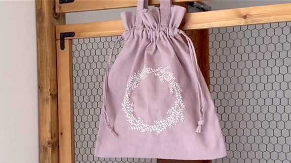 トートバッグをセリアの刺繍キットでアレンジ