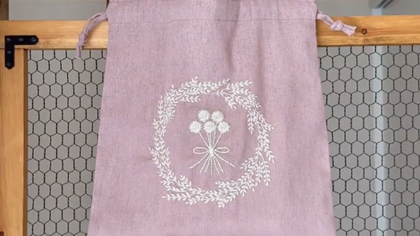 トートバッグをセリアの刺繍キットでアレンジ