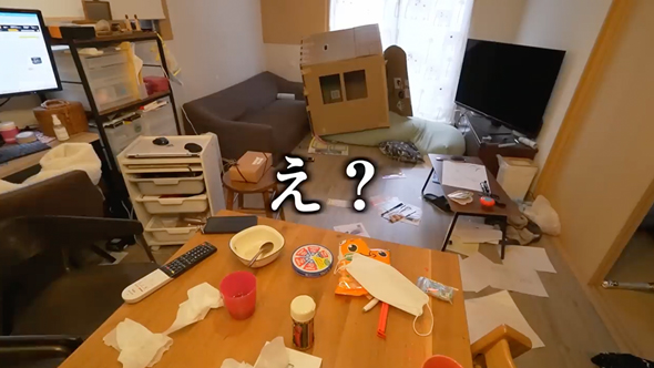 汚部屋が元通り