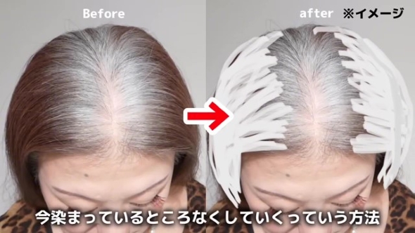 全体にブリーチを入れるイメージ画像