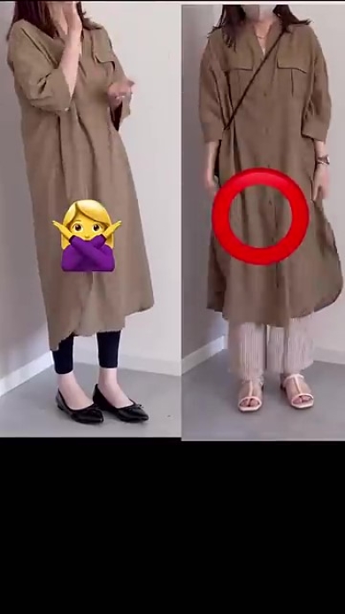 2つのファッションを並べた画像