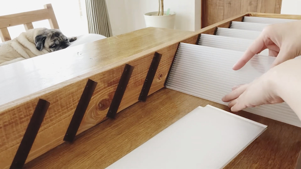 プラダンを固定