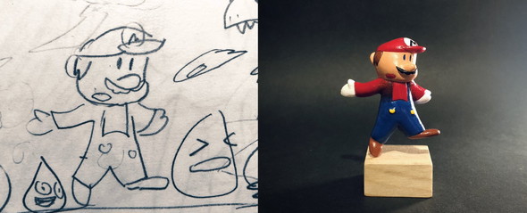 子どもの落書きを立体化