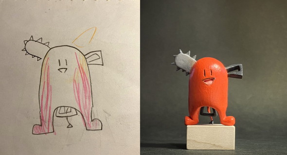 子どもの落書きを立体化
