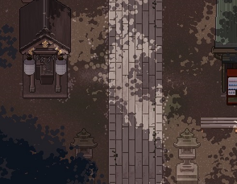 ドットで描かれた木漏れ日