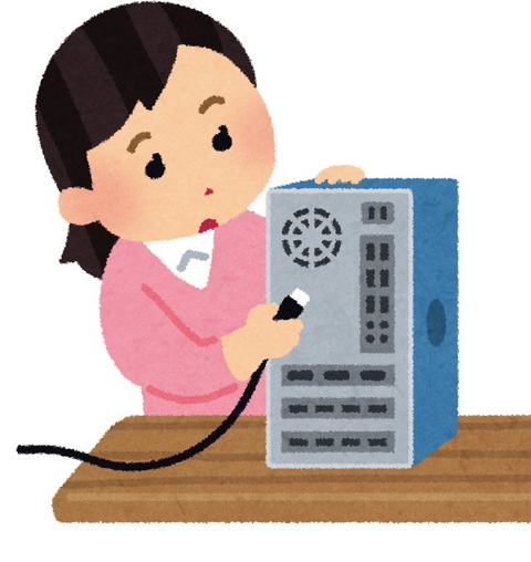 配線がわからないイラスト