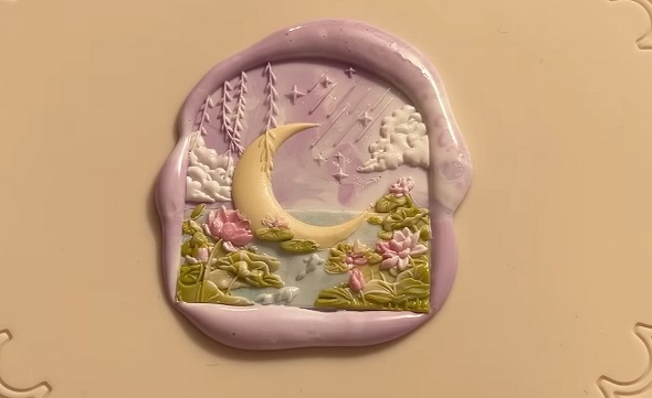 シーリングワックス重ねづけ作品04