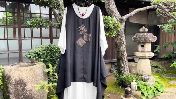 喪服着物をジレにリメイク