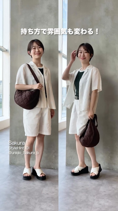 ユニクロ ラウンドショルダーバッグ キルト 大きめサイズ