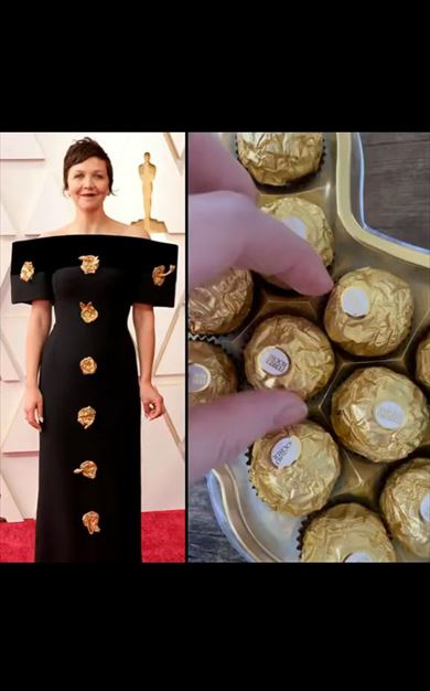 独創的なアイデアでセレブのドレスを再現