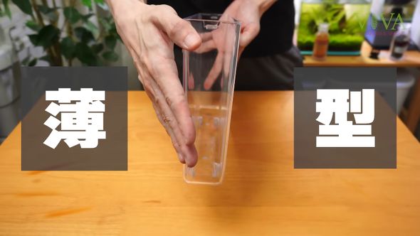 ダイソーで買った非常に薄い「昆虫観察ケース」を水槽として転用する