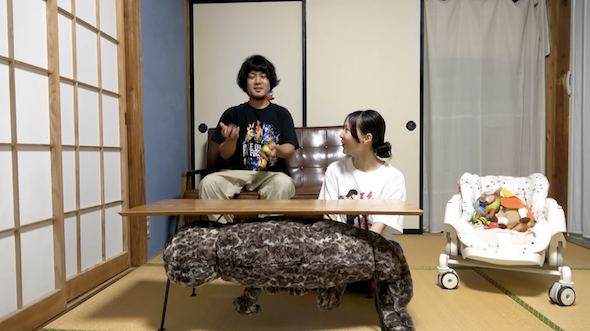 夫のジャグリング