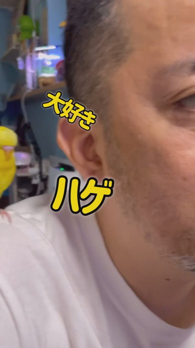 セキセイインコと男性