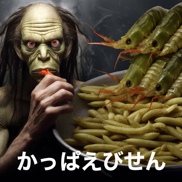 AI 生成 画像 おなじみ お菓子 ホラー