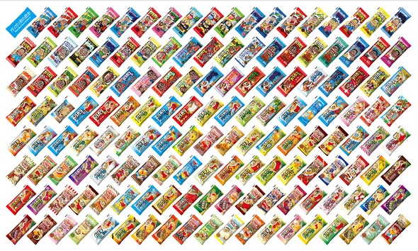 歴代ガリガリ君のパッケージ画像