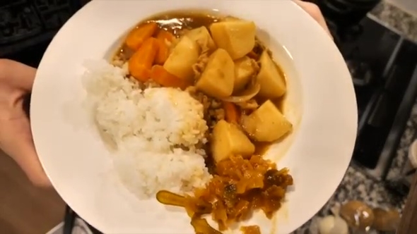 完成したカレーライス