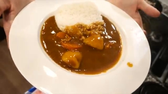 完成したカレーライス