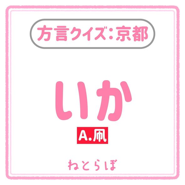 京都府の方言　いか