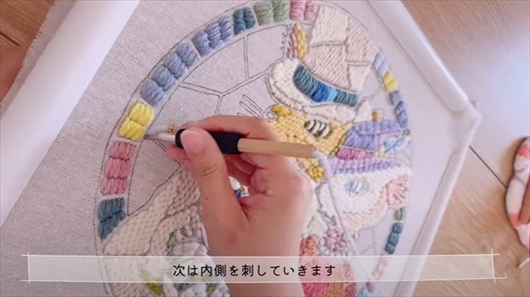 耳をすませばのパンチニードル