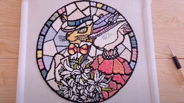 耳をすませばのパンチニードル