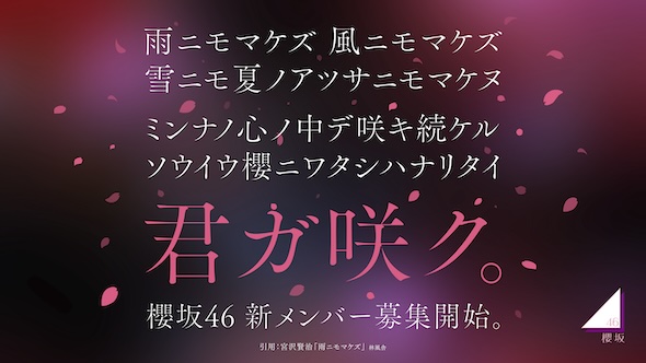櫻坂46新メンバーオーディション