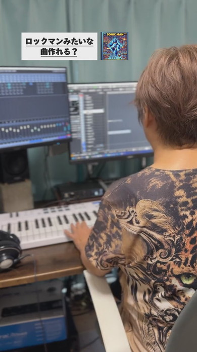 ロックマン風の曲を作る女性