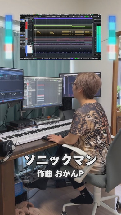 ロックマン風の曲を作る女性