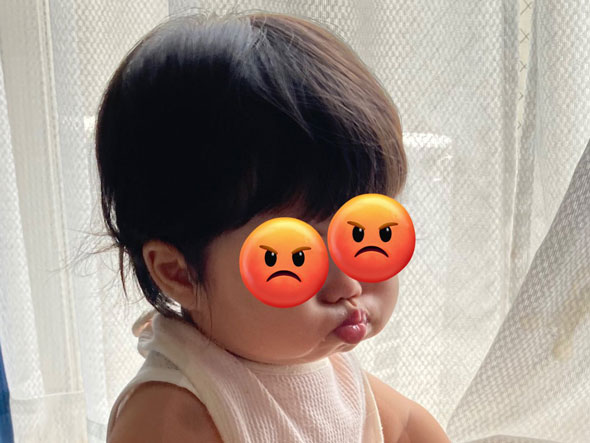 ほっぺがぷっくり