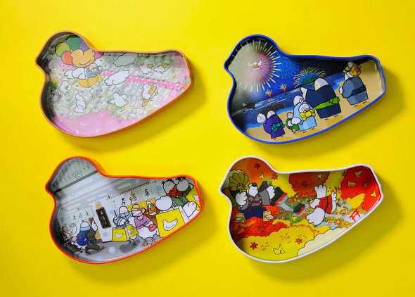 鳩サブレー1枚入缶の中身