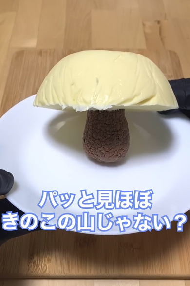 世界一大きな「日焼けしちゃった？きのこの山」の完成