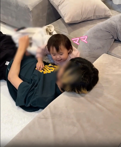 彼氏くんの顔を見て「ママ」と一言