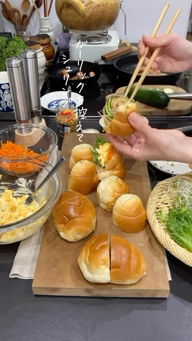 ロールパンサンド弁当