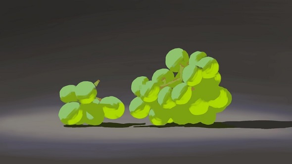 デジタルで描き始めたブドウのイラスト