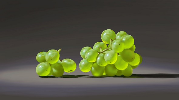 デジタルで描き上げたブドウのイラスト