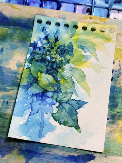 絵の具のにじみから描いた絵