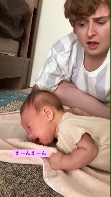 泣き出した赤ちゃん