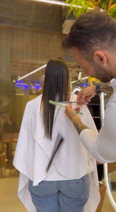 カットで女性が大変身