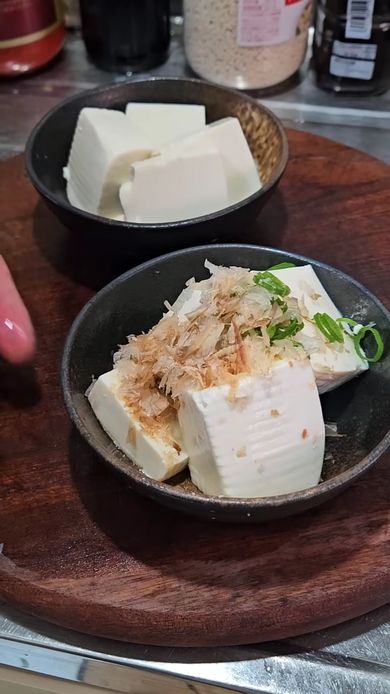 塩水につけたおいしくなった絹豆腐