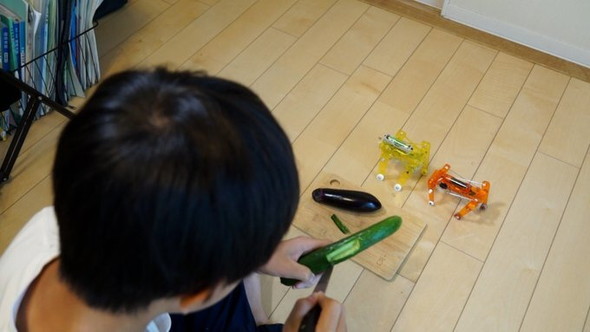 精霊馬の制作風景