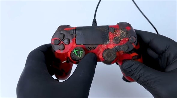 ゲーム　PS4コントローラー　修理　ASMR