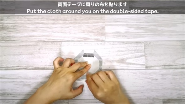 ティッシュ箱を小物入れに