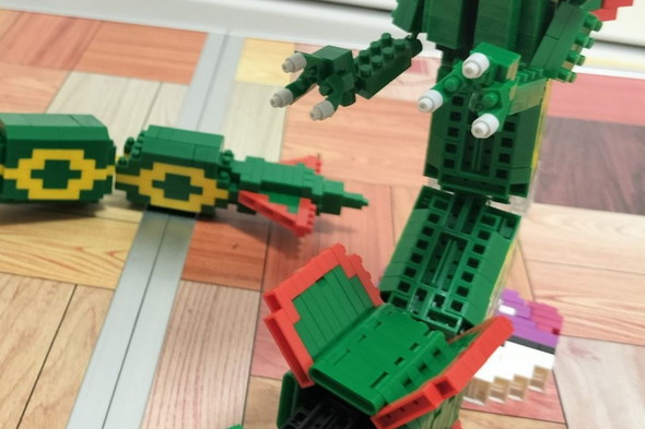 ナノブロックで作った「レックウザ」